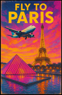 Fly To Paris Poster