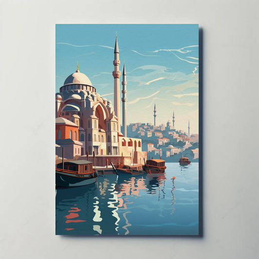 Istanbul Vintage Travel Poster
