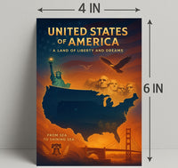 United States of America A Land of Liberty and Dreams Poster PosterGoat