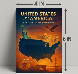 United States of America A Land of Liberty and Dreams Poster PosterGoat