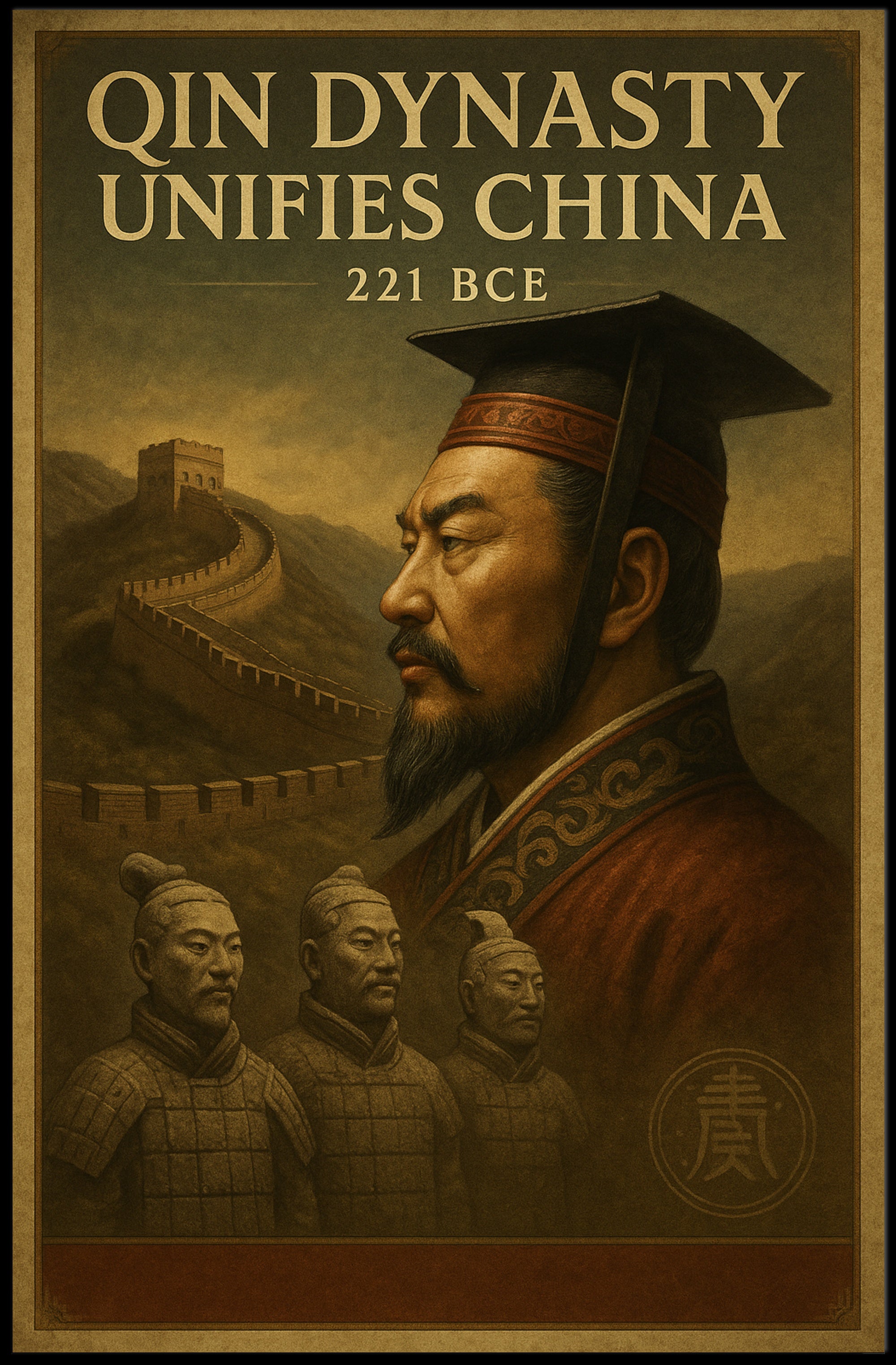 Qin Dynasty Unifies China Poster PosterGoat