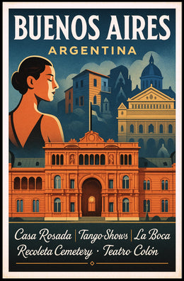 Buenos Aires Argentina Travel Poster