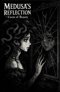 Medusa Tearfully Gazing Gothic Mythology Fantasy Art Poster