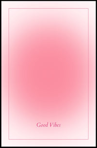 Good Vibes Soft Pink Minimalism Motivational or Quote Poster PosterGoat