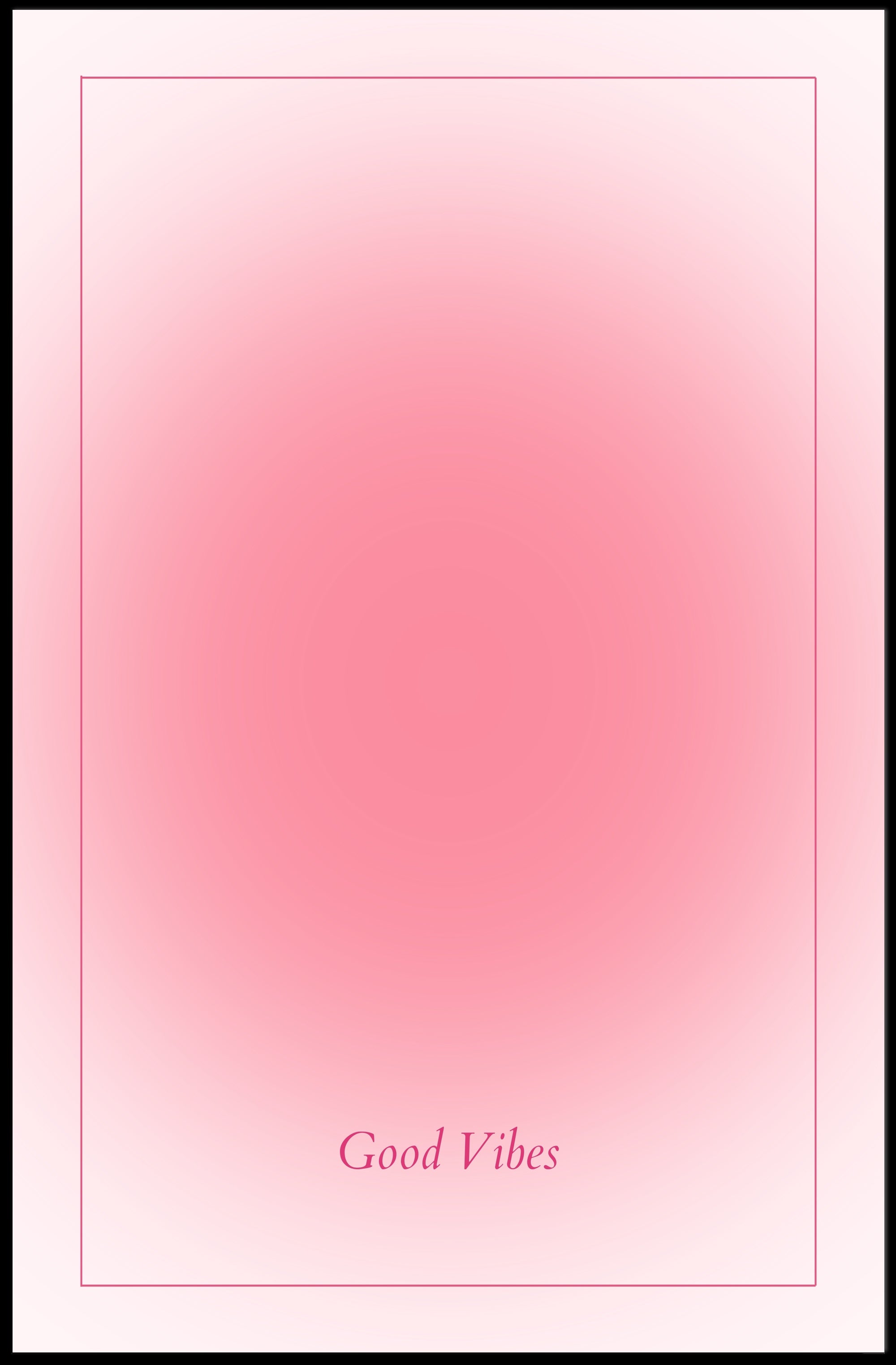Good Vibes Soft Pink Minimalism Motivational or Quote Poster PosterGoat