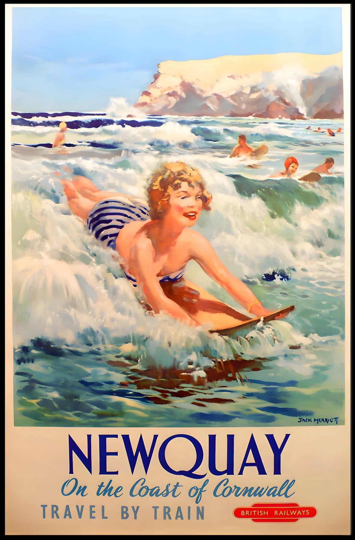 Newquay Travel By Train Poster