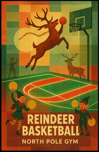 Reindeer Basketball Extravaganza Poster