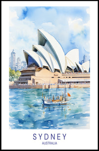 Sydney Opera House Illustration Poster PosterGoat