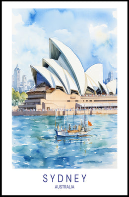 Sydney Opera House Illustration Poster PosterGoat