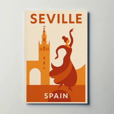Seville Flamenco Dance Cultural Heritage Poster