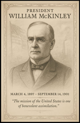 William McKinley 25th President Sketch Poster Art Print Decor PosterGoat