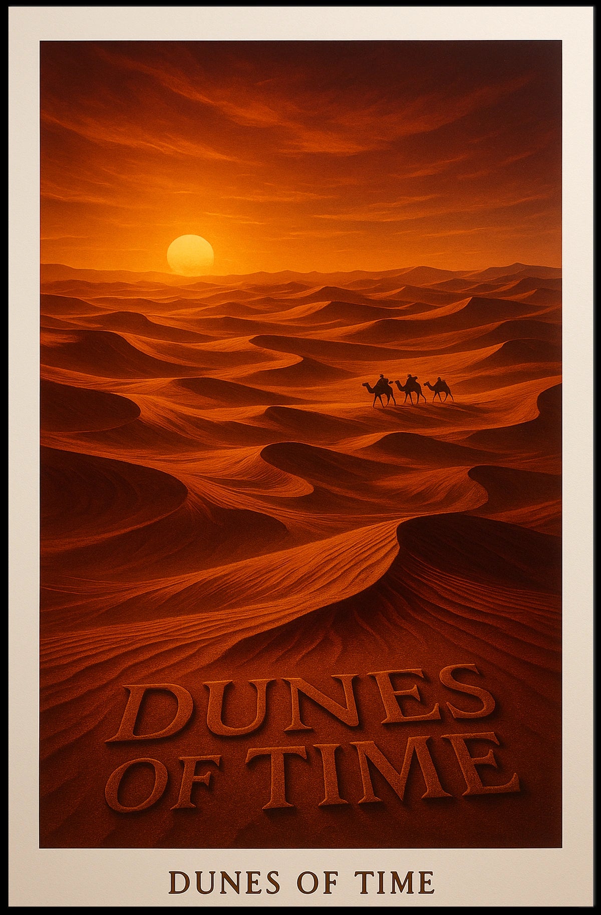 Dunes of Time: Scenic Adventure Travel Poster