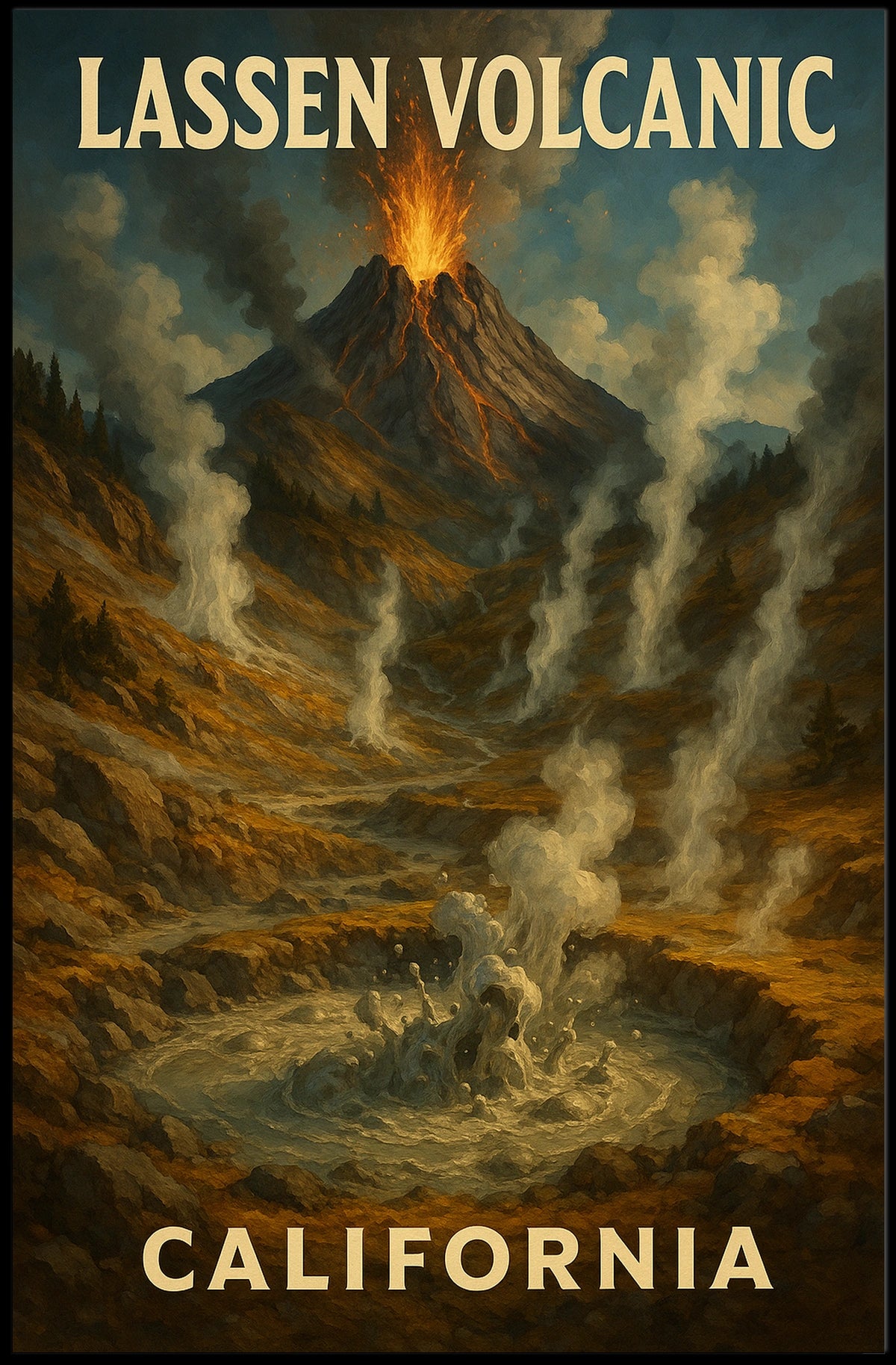 Lassen Volcanic California Poster