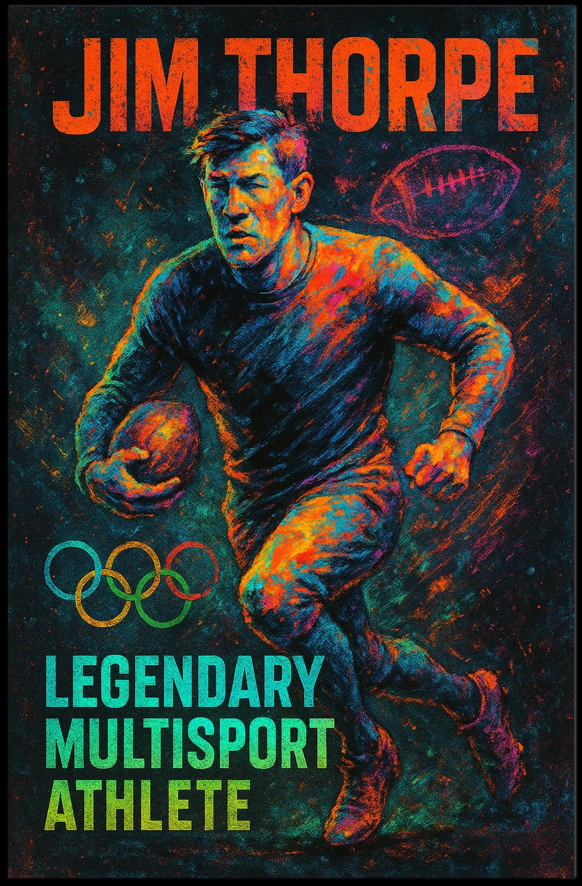 Jim Thorpe Legendary Multisport Athlete Jim Thorpe Poster