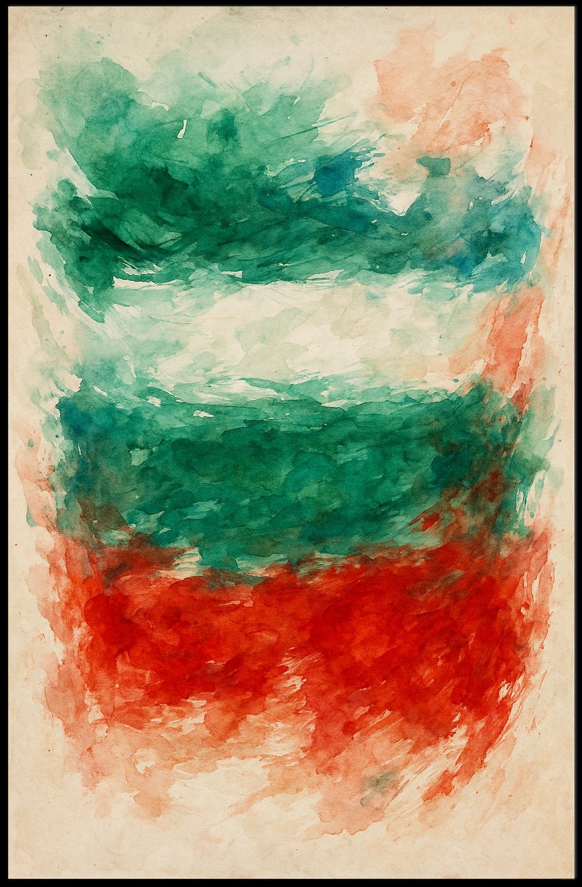 Abstract Watercolor Expression Abstract Poster
