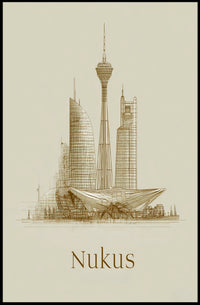 Nukus Skyline Poster