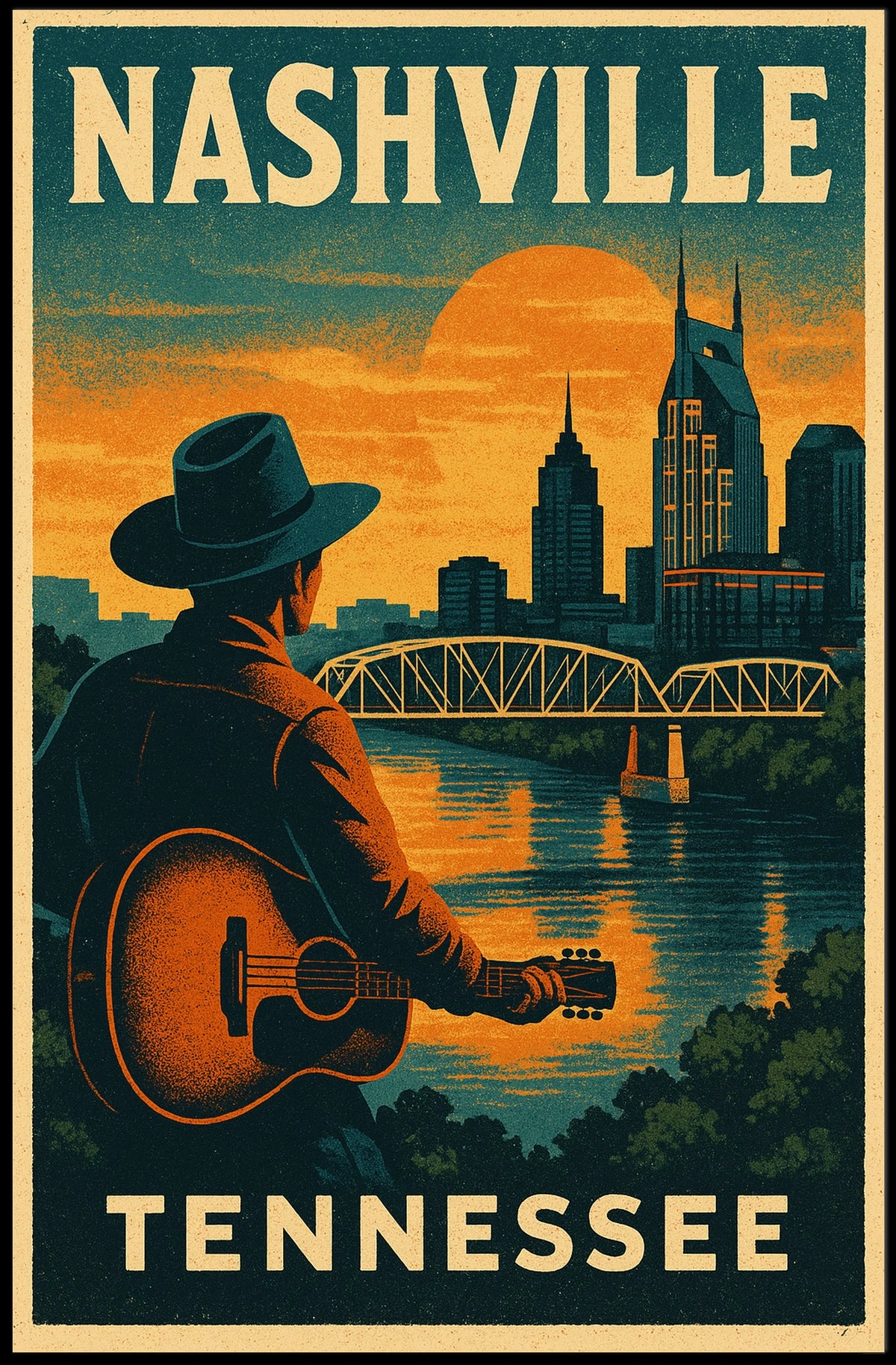 Nashville Skyline Poster