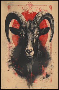 Majestic Goat Art Print Poster for Home Decor and Nature Lovers PosterGoat