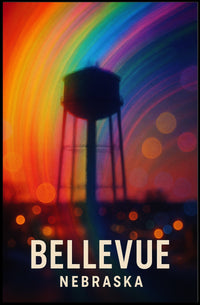 Bellevue Nebraska Scenic Minimalist Realism Poster
