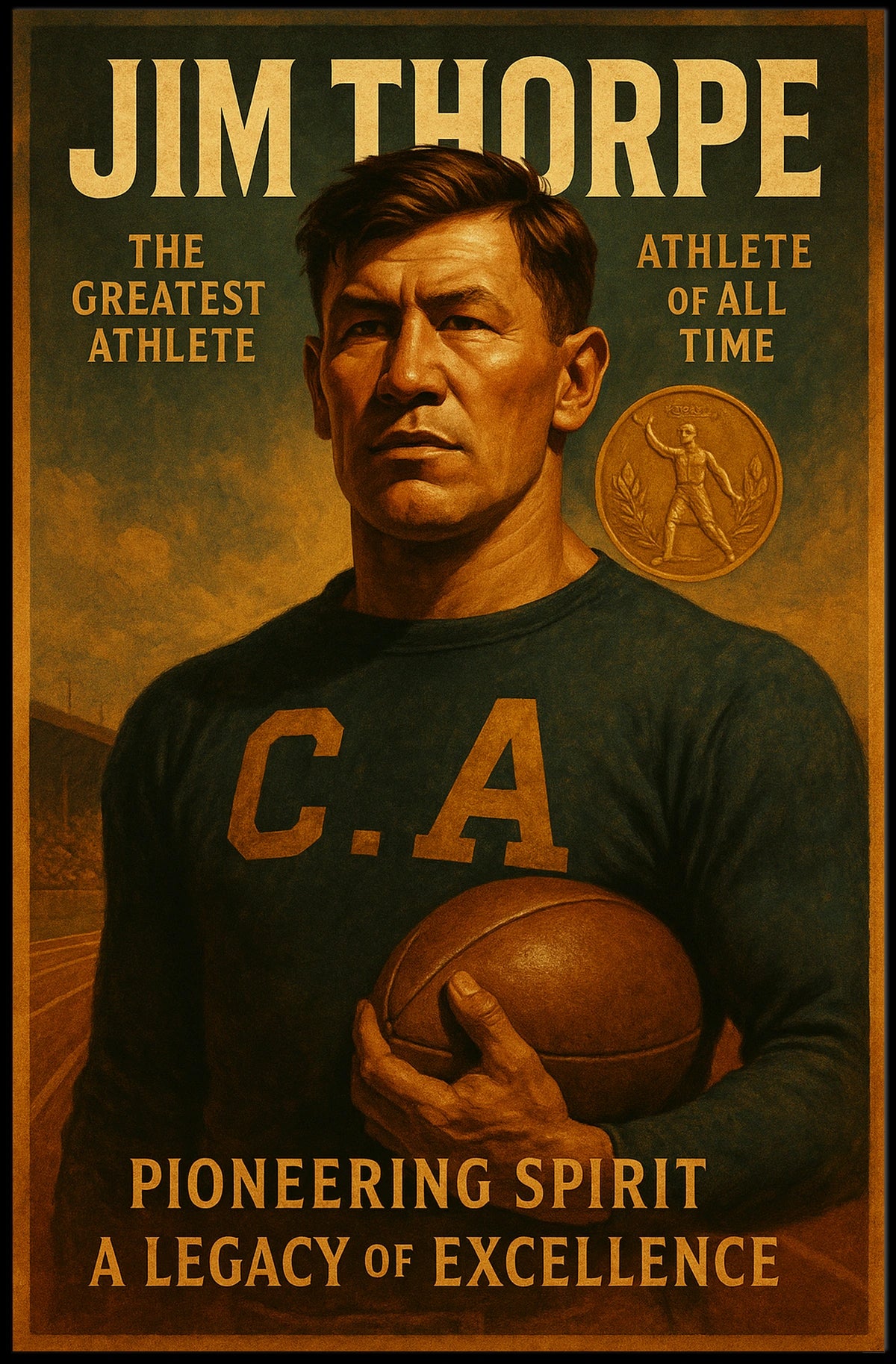 Jim Thorpe The Greatest Athlete of All Time Poster