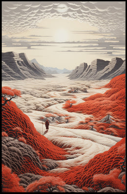 Journey Through The Crimson Valley Poster