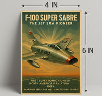 F-100 Super Sabre The Jet Era Pioneer Poster PosterGoat