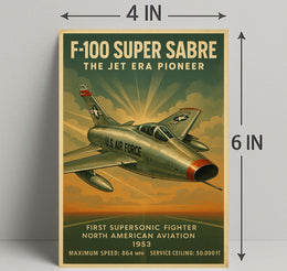 F-100 Super Sabre The Jet Era Pioneer Poster PosterGoat