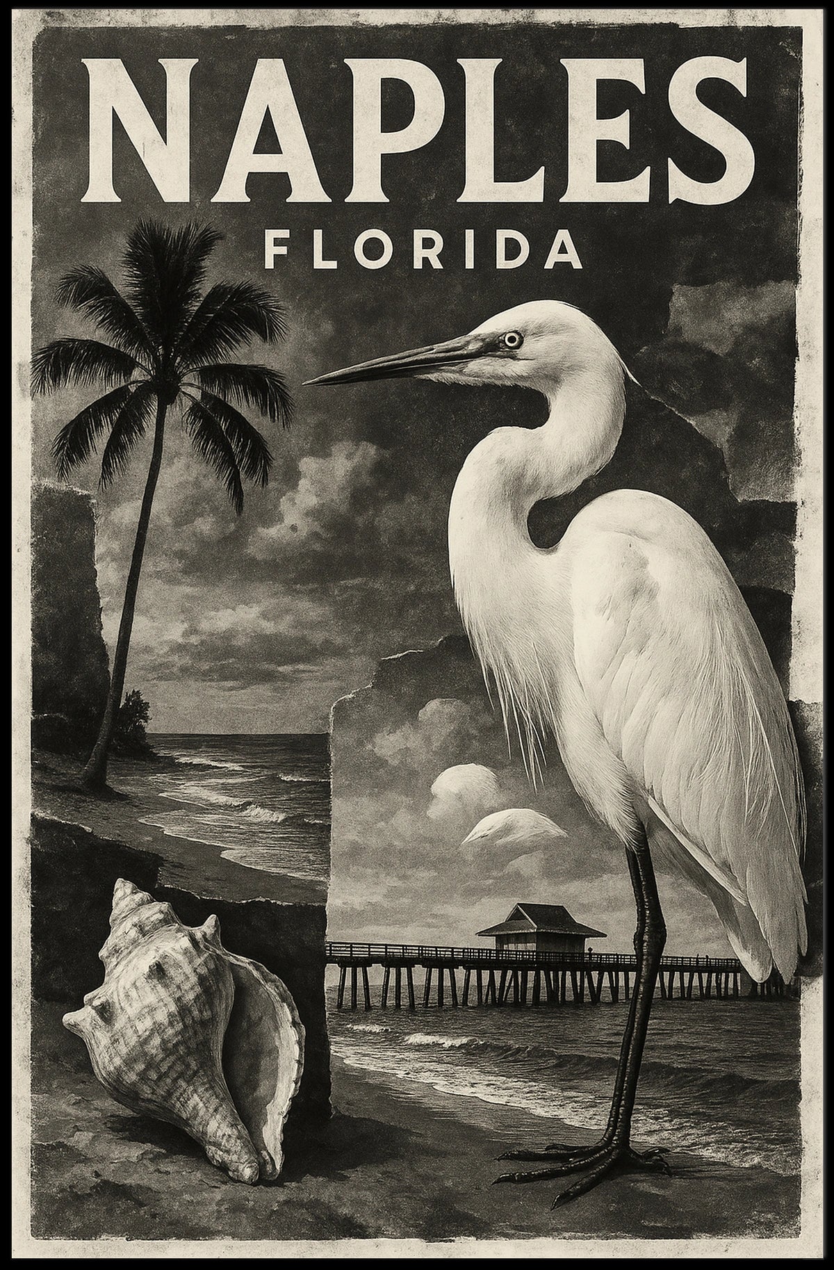 Naples Florida Coastal Serenity Poster Wall Art Beachside