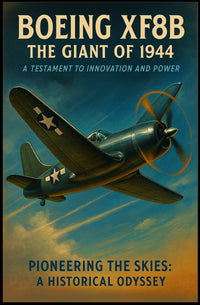 Boeing XF8B Vintage Aviation Poster, 1944 Design