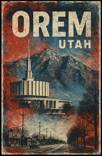 Orem, Utah A Scenic Tribute Poster