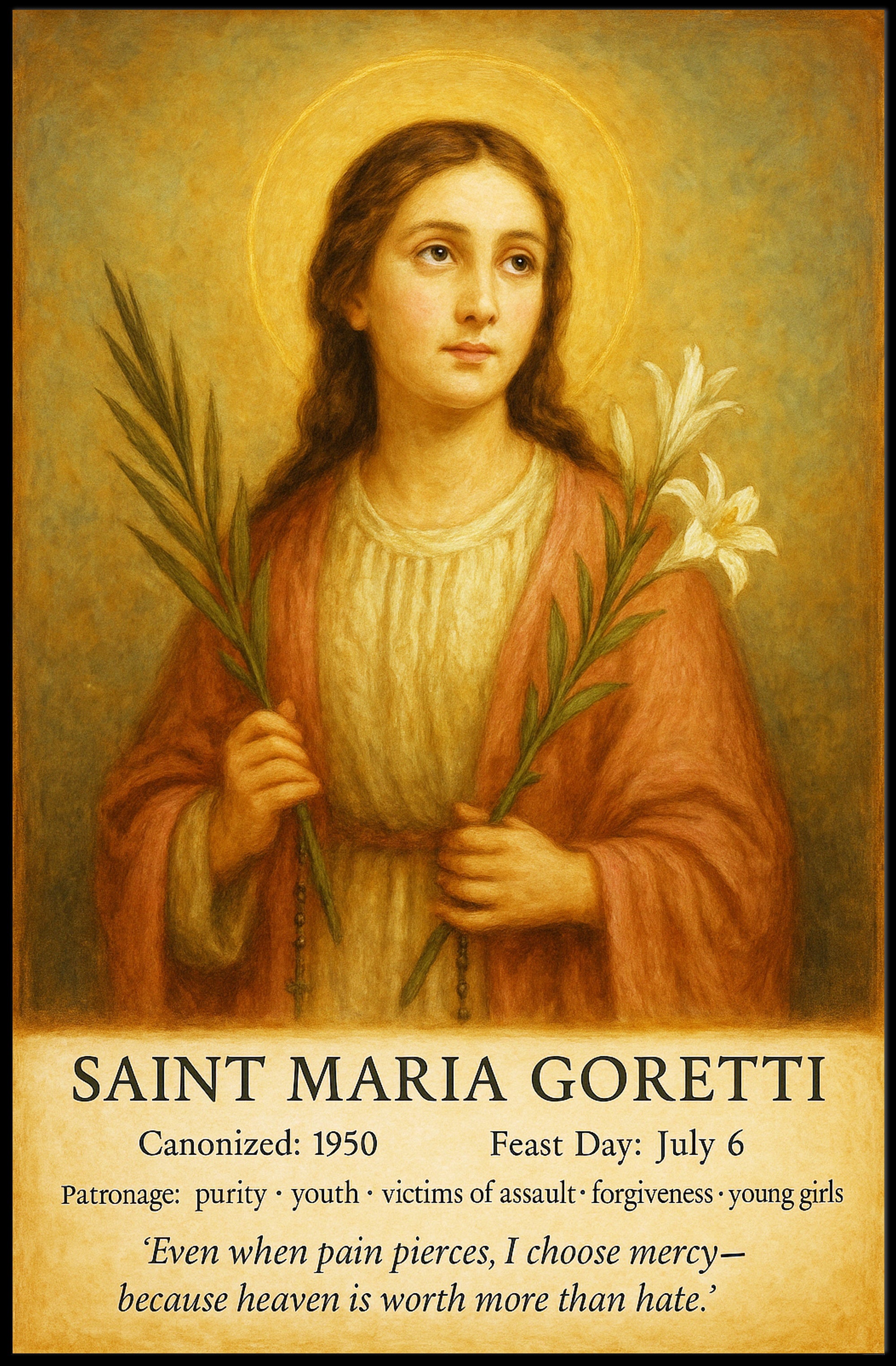 Saint Maria Goretti Poster PosterGoat