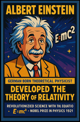 Theory Of Relativity Concept In Cosmology Education Display Poster
