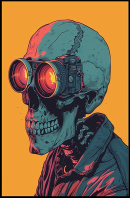 Futuristic Skull Vision Poster for Unique Home Decor PosterGoat