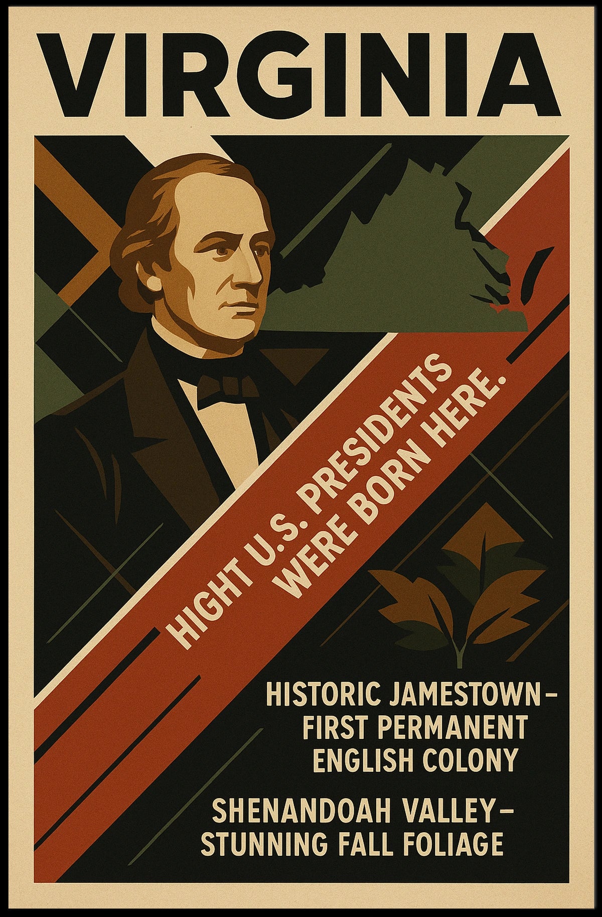 Virginia Birthplace Of U.S. Presidents Poster