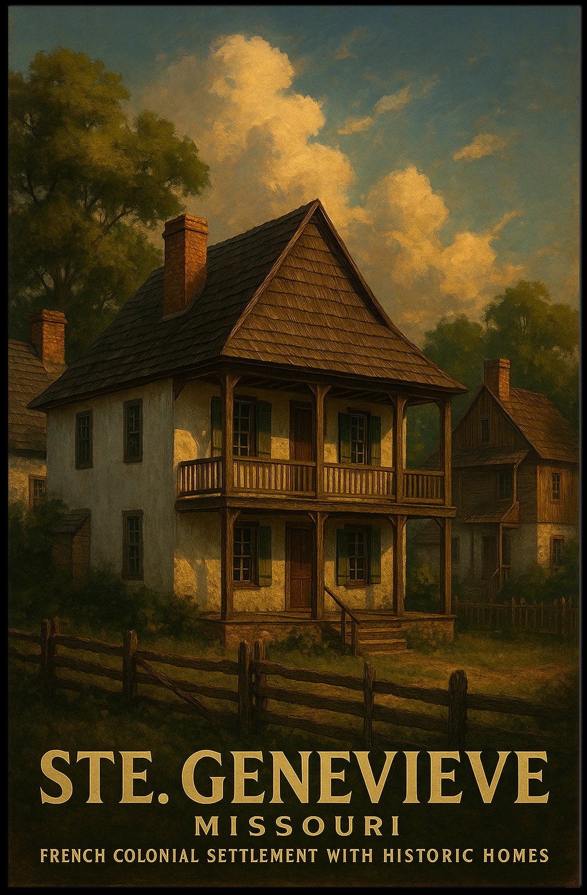 Ste. Genevieve French Colonial Poster