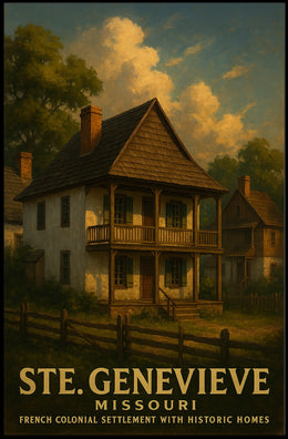 Ste. Genevieve French Colonial Poster