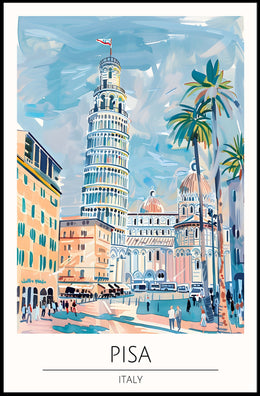 Pisa: A Vibrant Illustration Poster PosterGoat