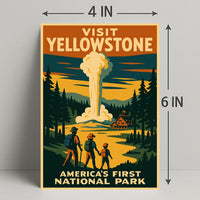 Visit Yellowstone Americas First National Park Poster PosterGoat