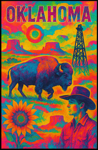 Oklahoma A Vibrant Tribute Poster