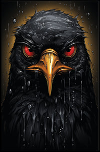 Fierce Black Bird Poster: Strength and Mystery