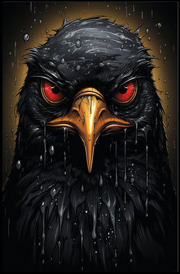 Fierce Black Bird Poster: Strength and Mystery