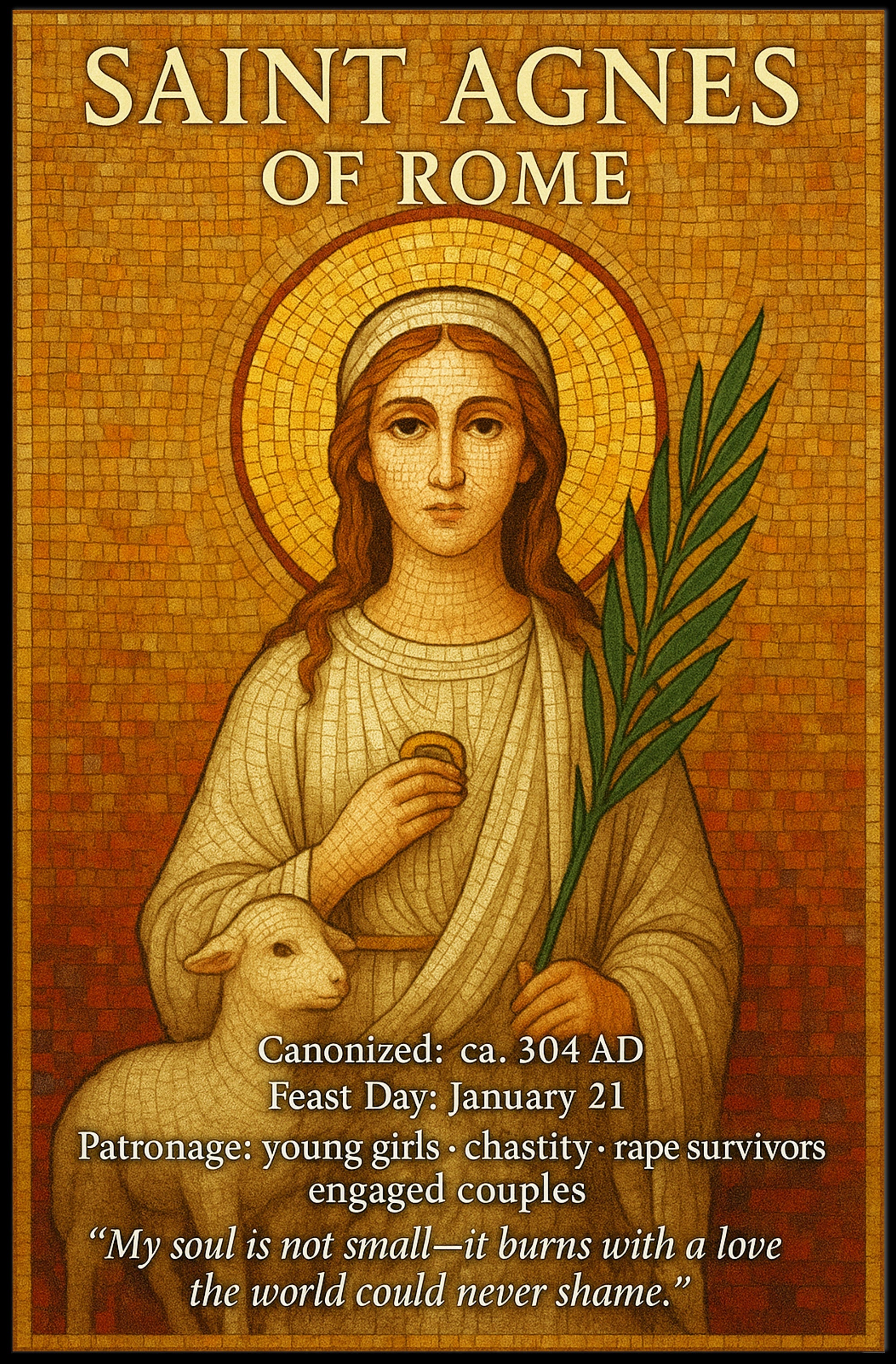 Saint Agnes of Rome Poster PosterGoat