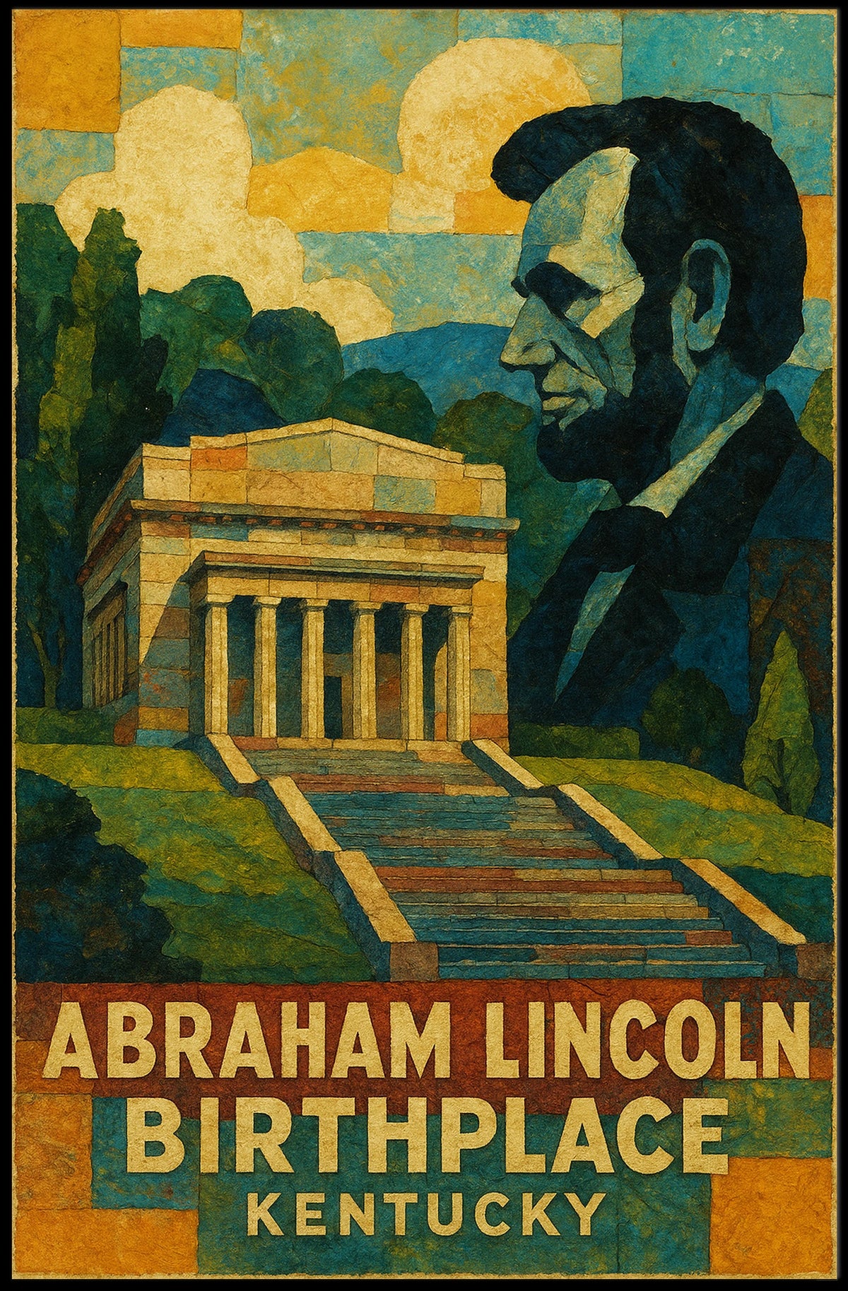 Abraham Lincoln Birthplace Poster