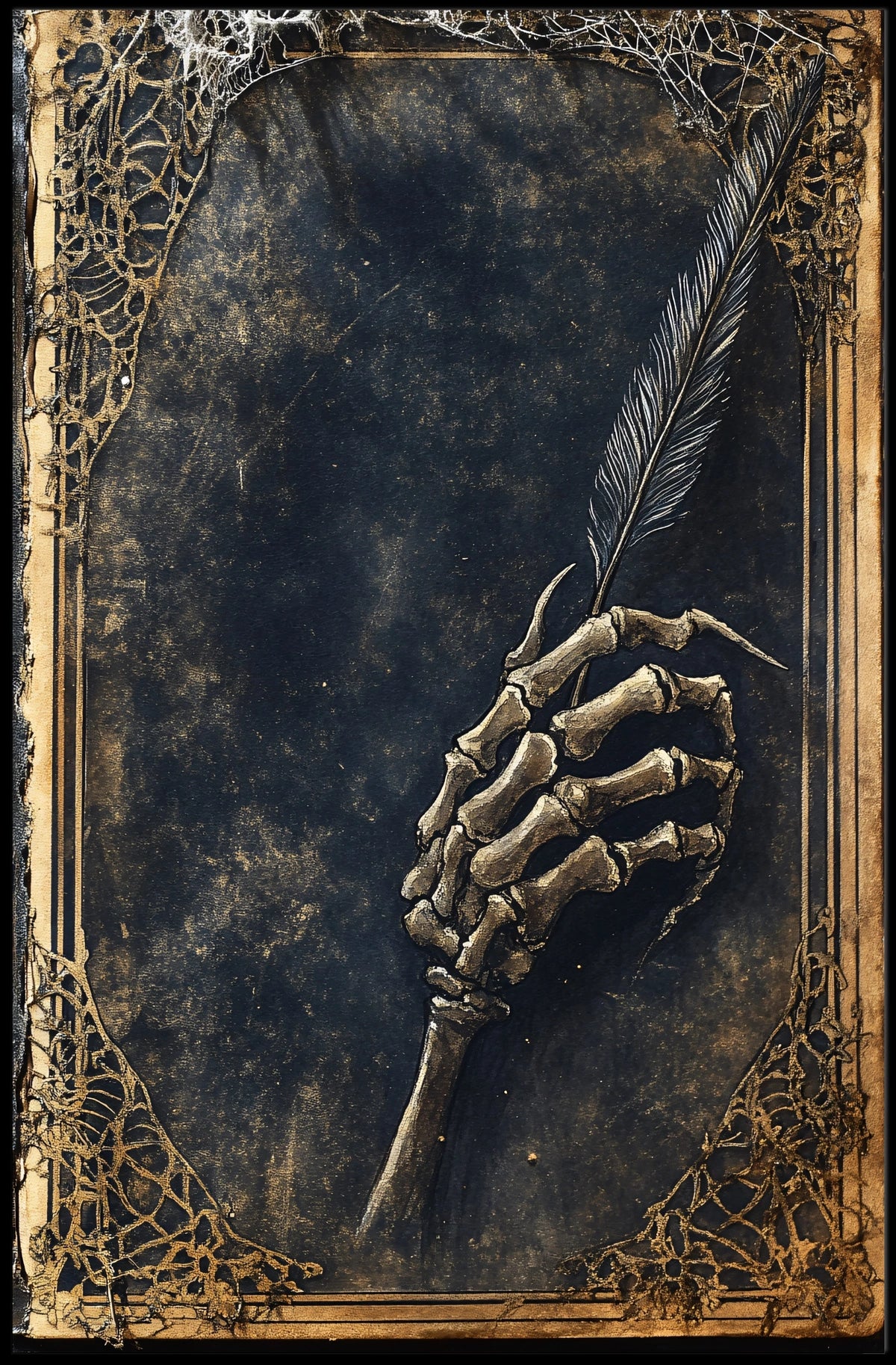 Gothic Quill of Mortality Artistic Poster