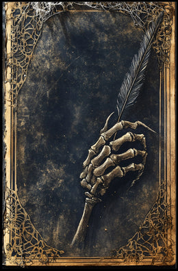 Gothic Quill of Mortality Artistic Poster