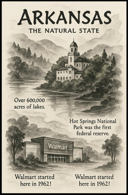 Arkansas The Natural State Poster