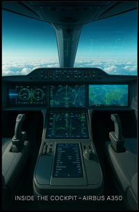 Inside the Cockpit Airbus A350 Poster