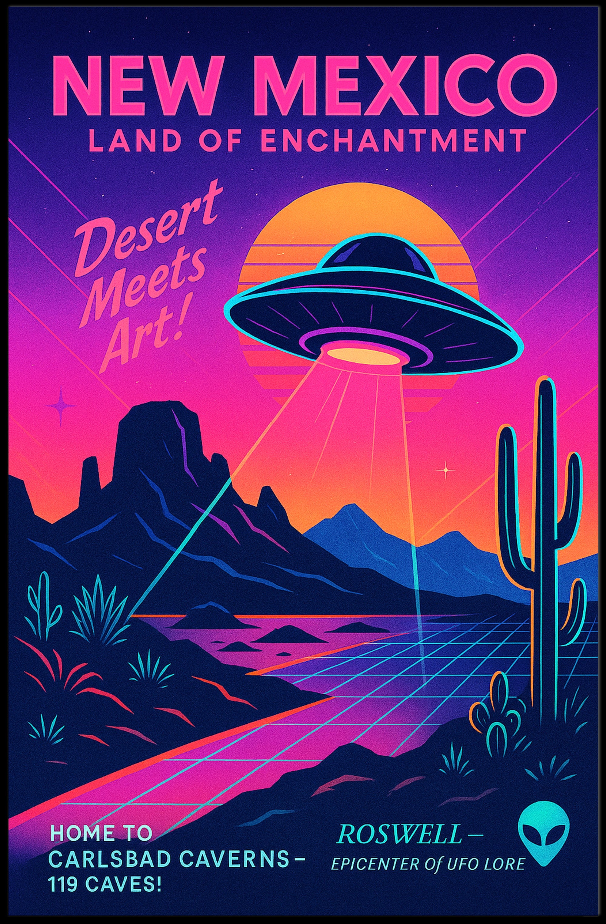 New Mexico Land of Enchantment Poster PosterGoat