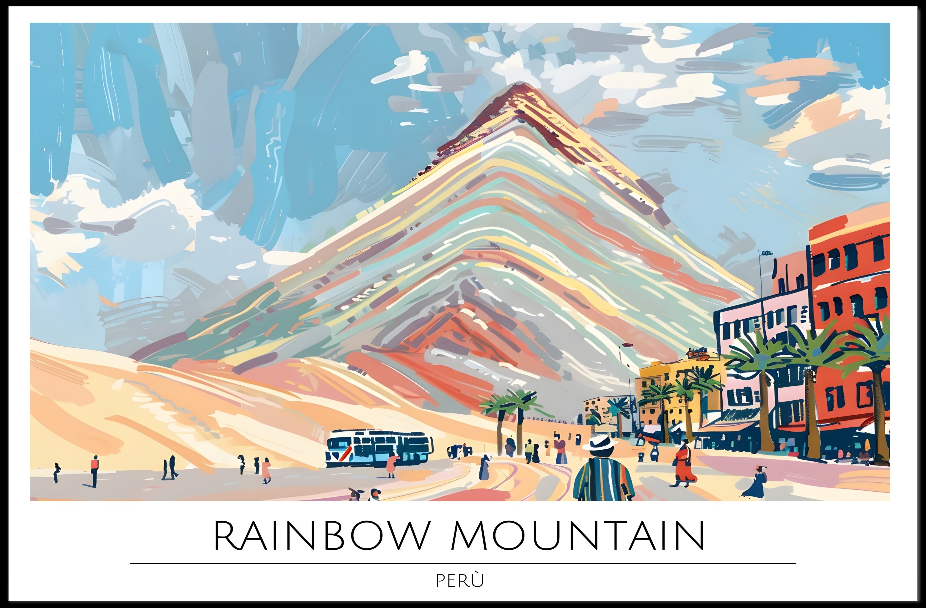 Rainbow Mountain, Perú Poster PosterGoat