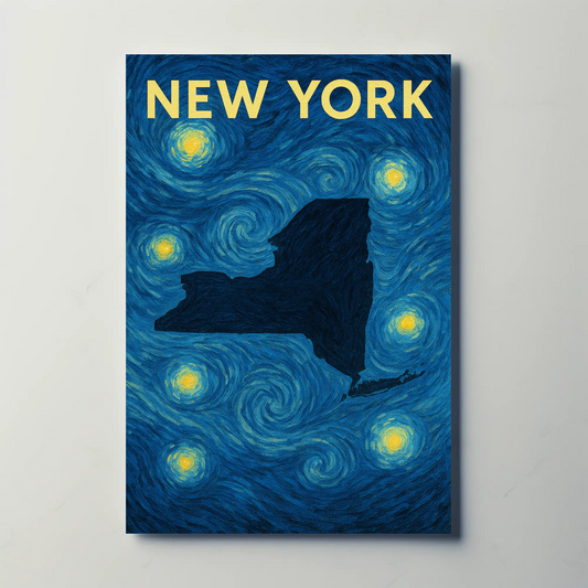 New York Starry Night Poster